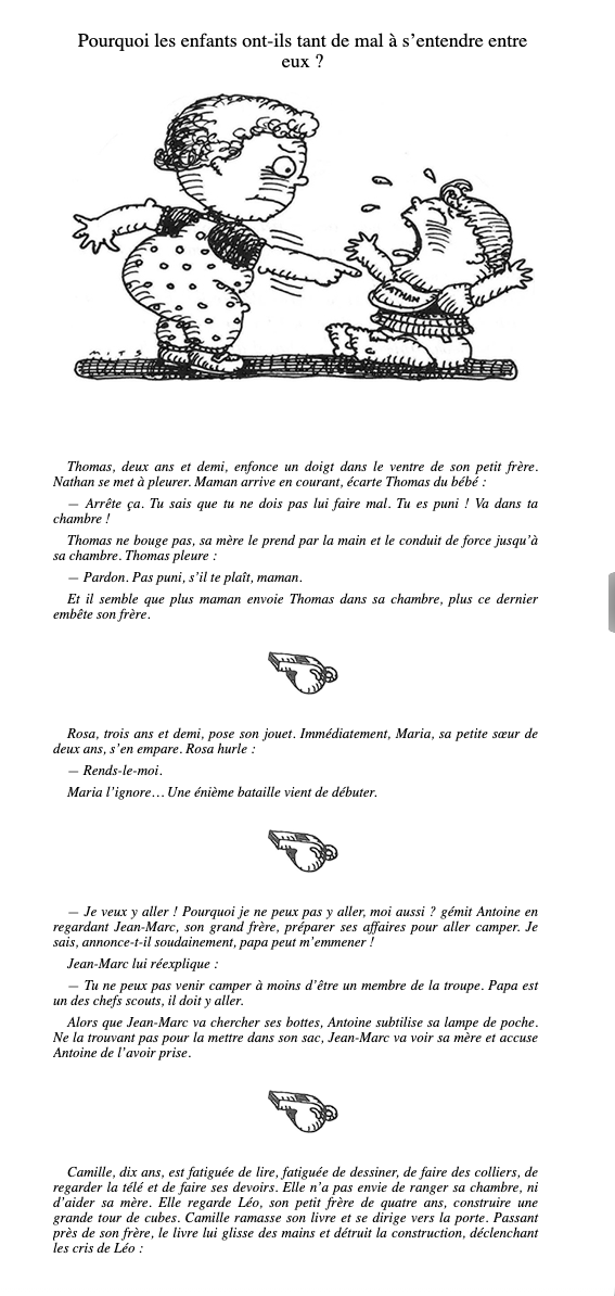Arrête d’embêter ton frère, laisse ta sœur tranquille !