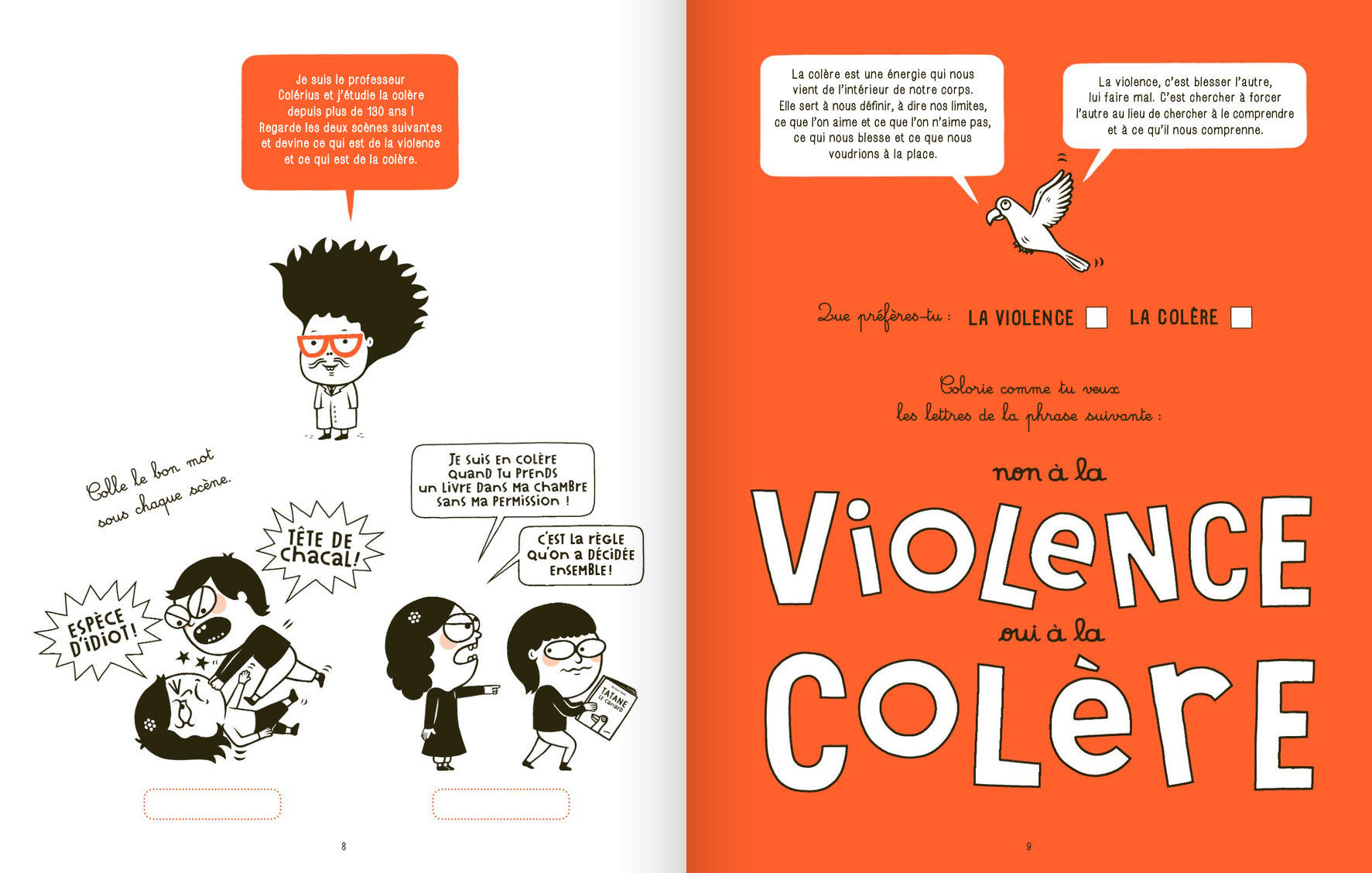 Colère et retour au calme