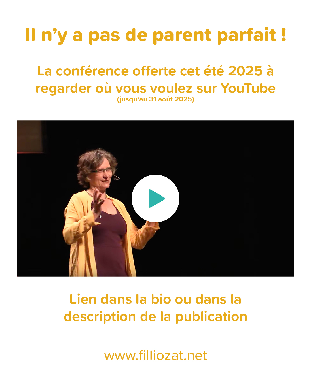 Il n'y a pas de parent parfait - Conférence en ligne Isabelle Filliozat - Ete 2025